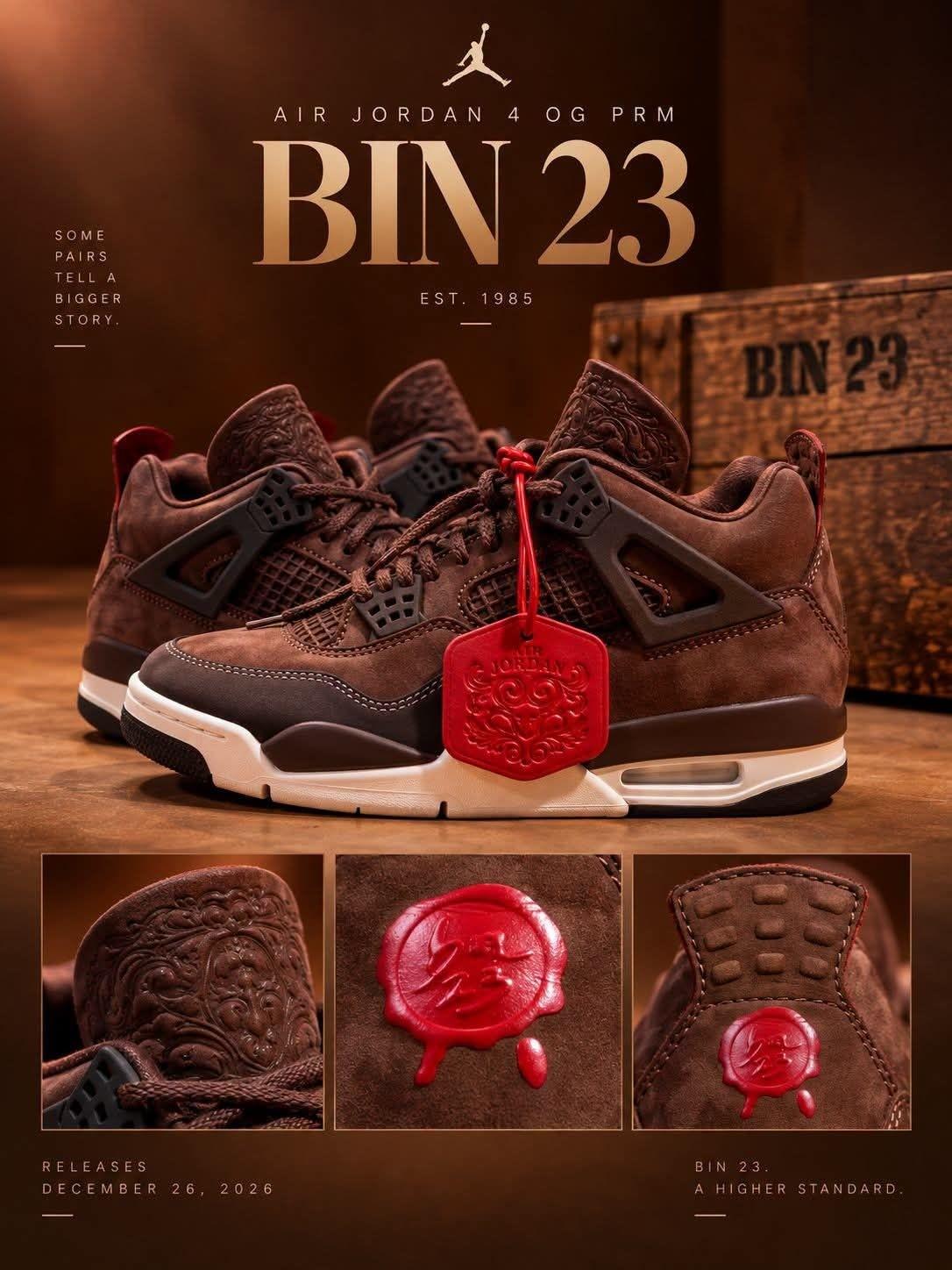 AJ4 BIN23|Air Jordan4 OG PRM 限定BIN23质感大片解析